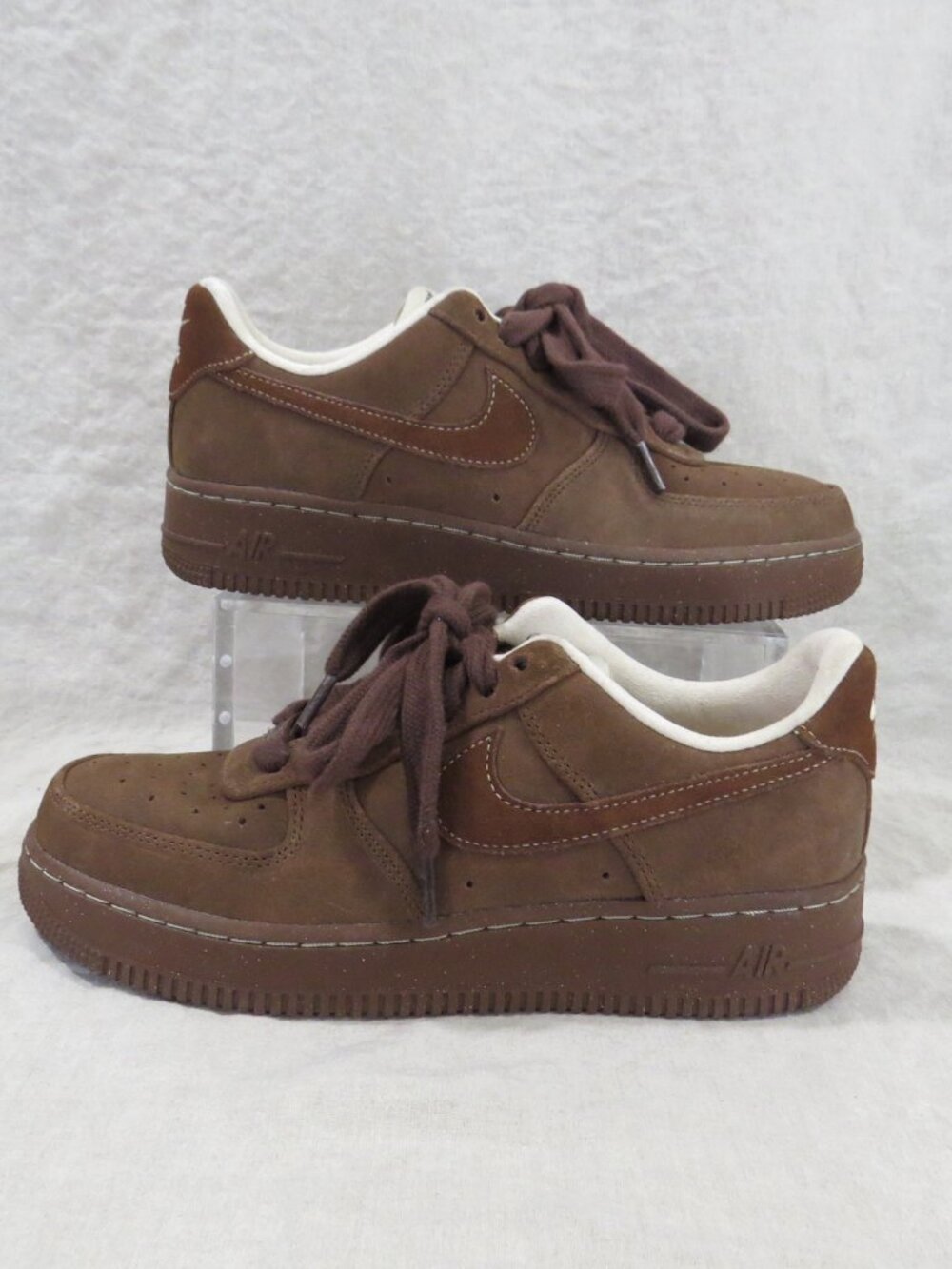 NIKE Women's Air Force 1 - FQ8901-259 Cacao Wow Sand Drift Suede Leather Brown